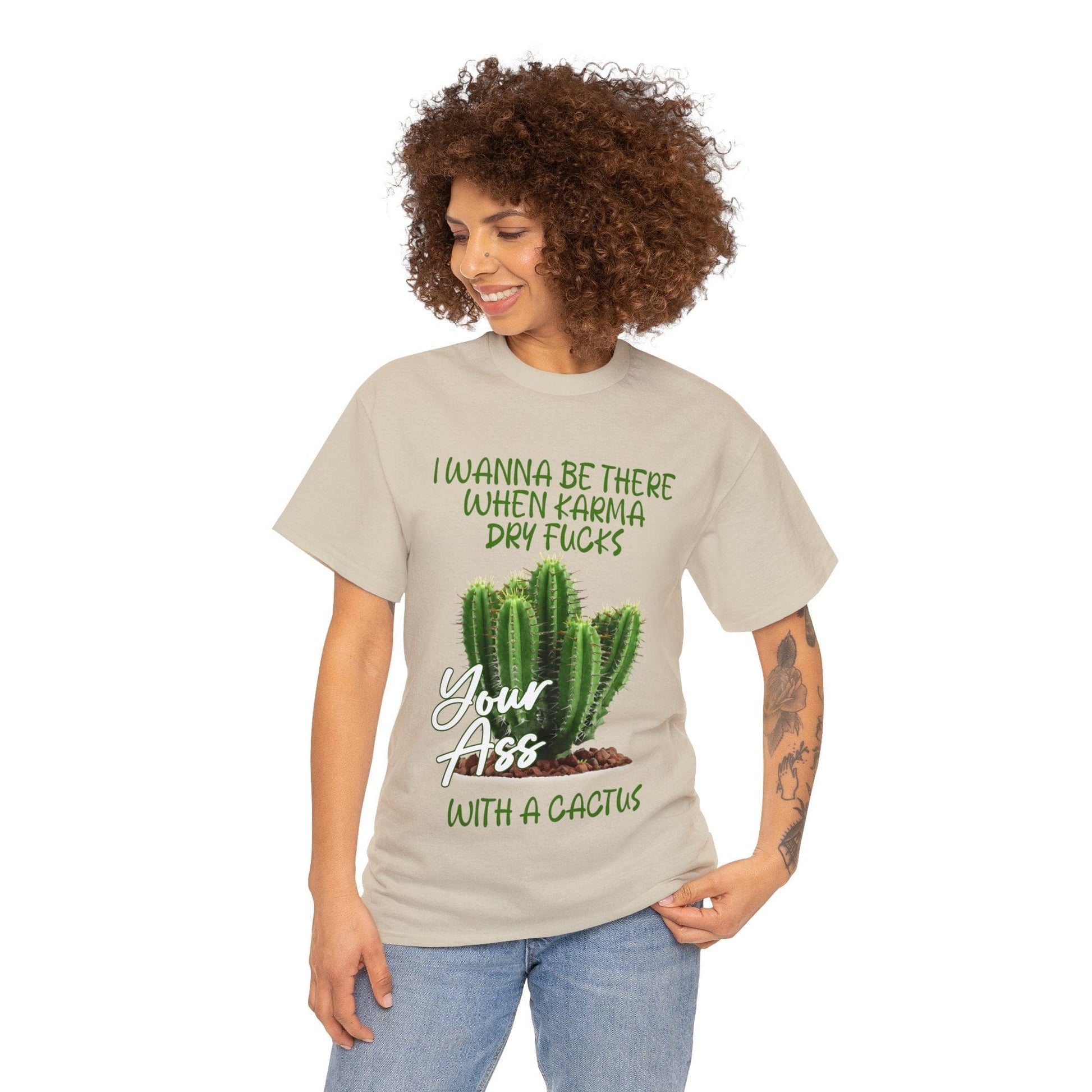 Karma Cactus Graphic Tee Graphic Tees Australia Graphic T-Shirt Australia -  Cool Graphic T-Shirts Online -  Karma Cactus T-Shirt | Rude & insulting T-Shirt Australia