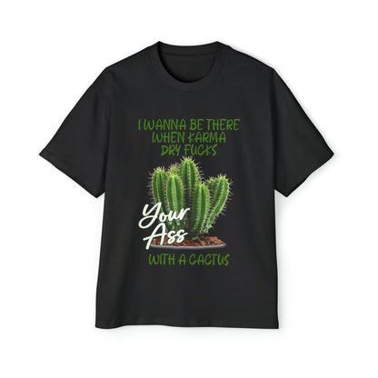 Karma Cactus Oversized Tee Graphic Tees Australia Graphic T-Shirt Australia -  Cool Graphic T-Shirts Online -  Karma Cactus Oversized Tee | Rude & Offensive T-Shirts Australia