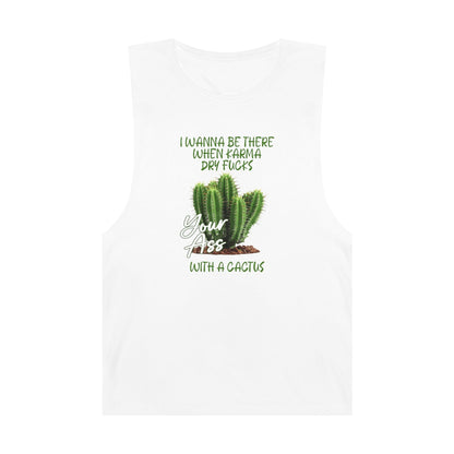 Karma Cactus Tank Top Graphic Tees Australia Graphic T-Shirt Australia -  Cool Graphic T-Shirts Online -  Karma Cactus Tank Top | Cool Tank Tops & Singlets Australia