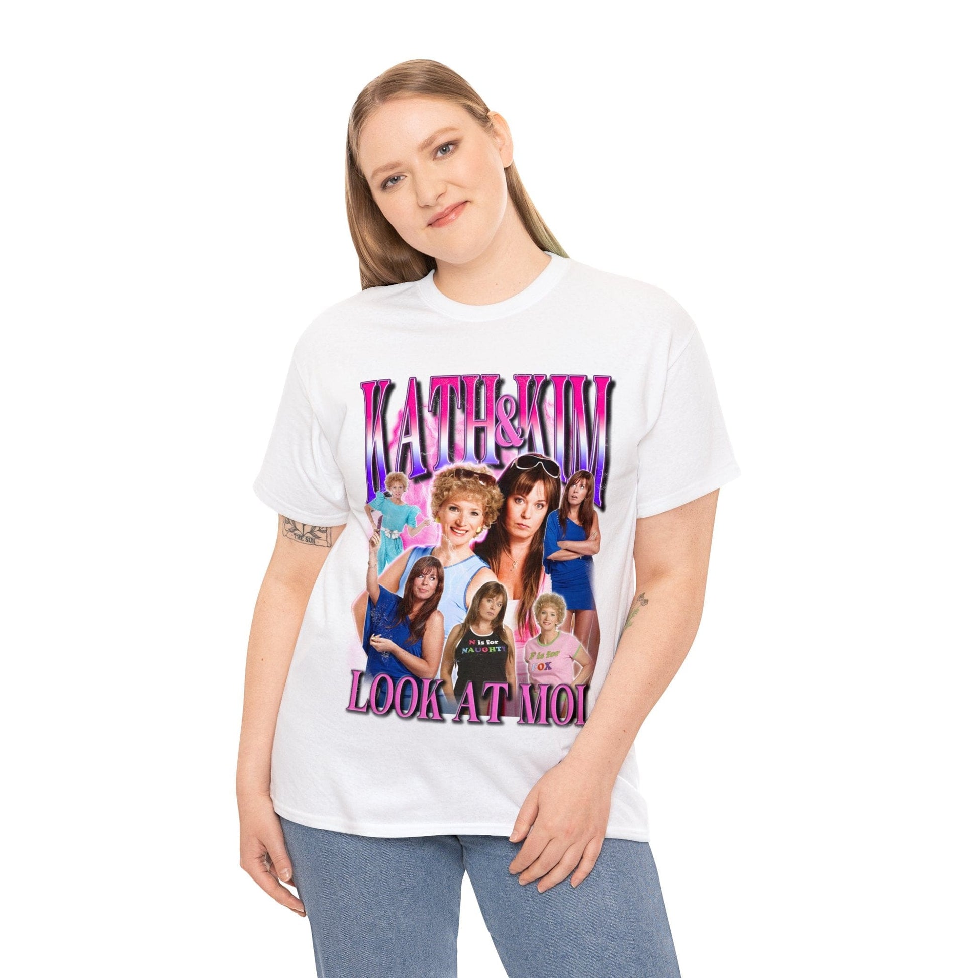 Kath And Kim Look At Moi Graphic Tee Graphic Tees Australia Graphic T-Shirt Australia -  Cool Graphic T-Shirts Online -  Kath And Kim Look At Moi T Shirt | Funny Aussie T-Shirts