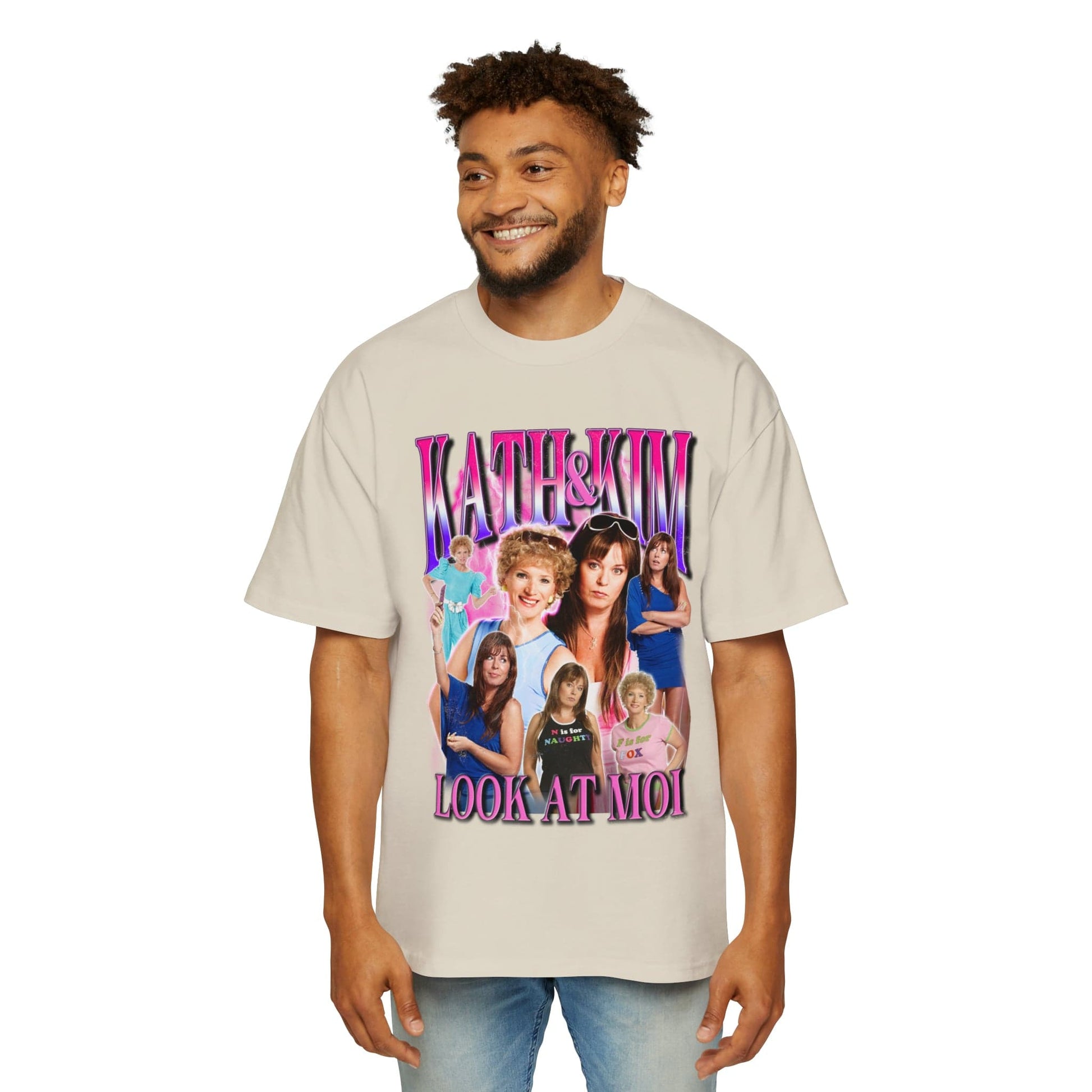 Kath And Kim Look At Moi Oversized Tee Graphic Tees Australia Graphic T-Shirt Australia -  Cool Graphic T-Shirts Online - 