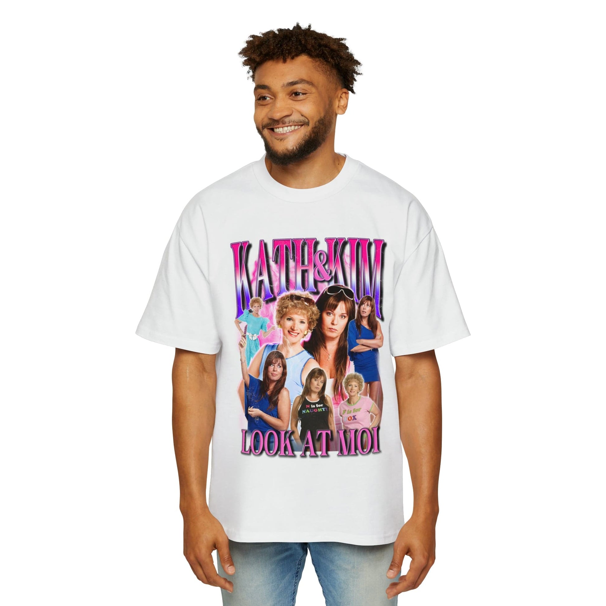 Kath And Kim Look At Moi Oversized Tee Graphic Tees Australia Graphic T-Shirt Australia -  Cool Graphic T-Shirts Online - 