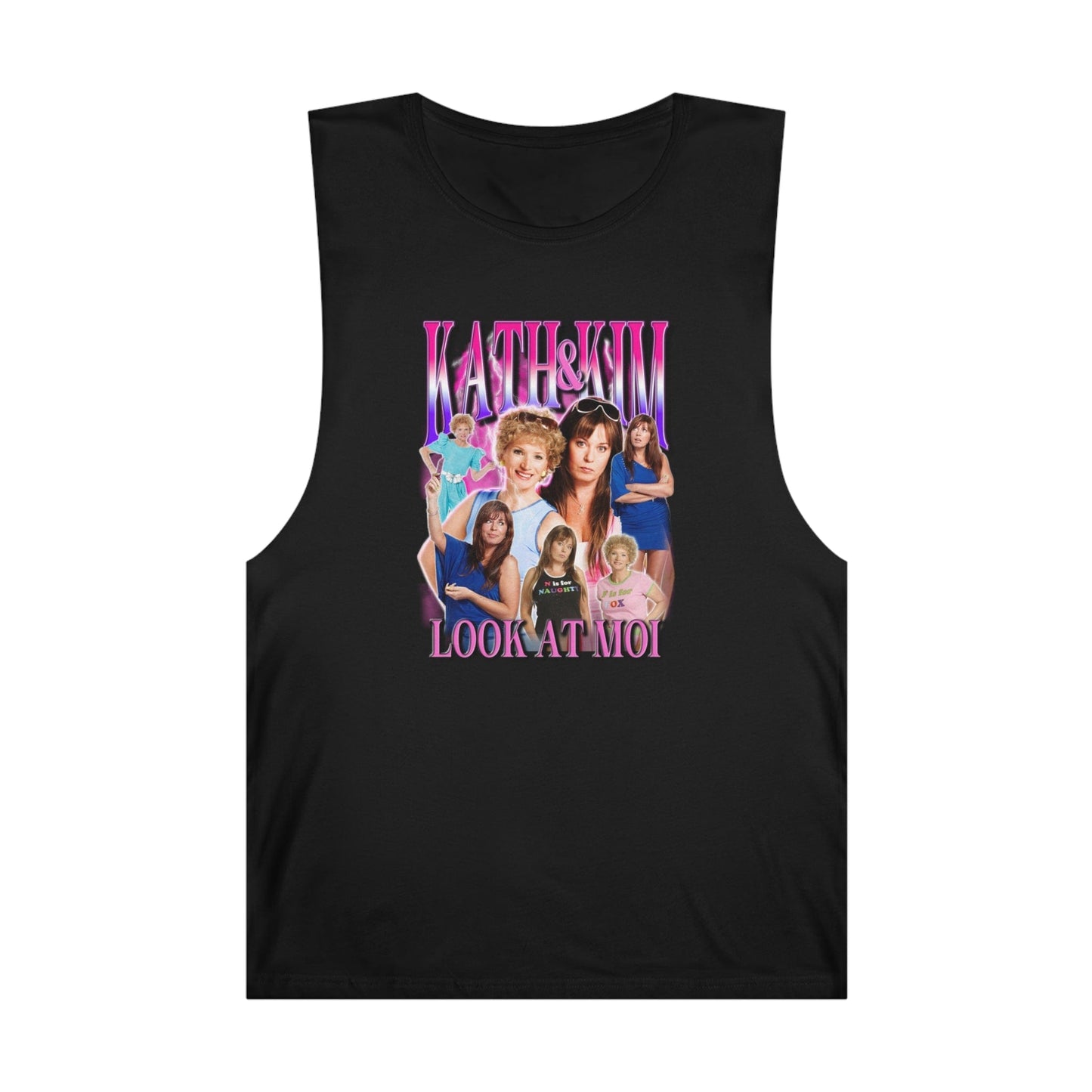 Kath And Kim Look At Moi Tank Top Graphic Tees Australia Black / XS Graphic T-Shirt Australia -  Cool Graphic T-Shirts Online - 