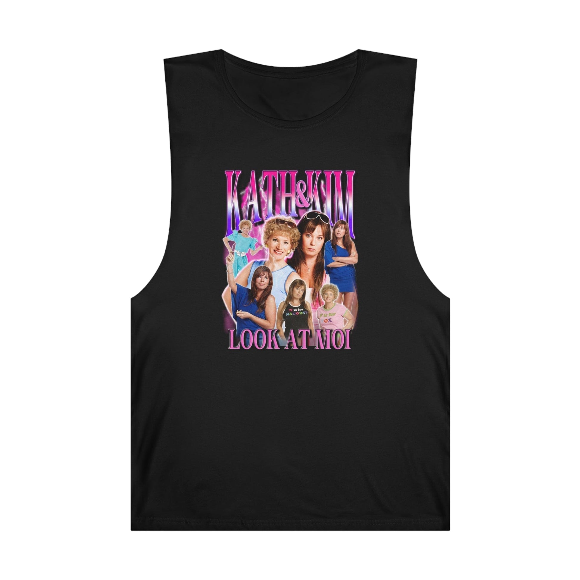 Kath And Kim Look At Moi Tank Top Graphic Tees Australia Black / XS Graphic T-Shirt Australia -  Cool Graphic T-Shirts Online - 