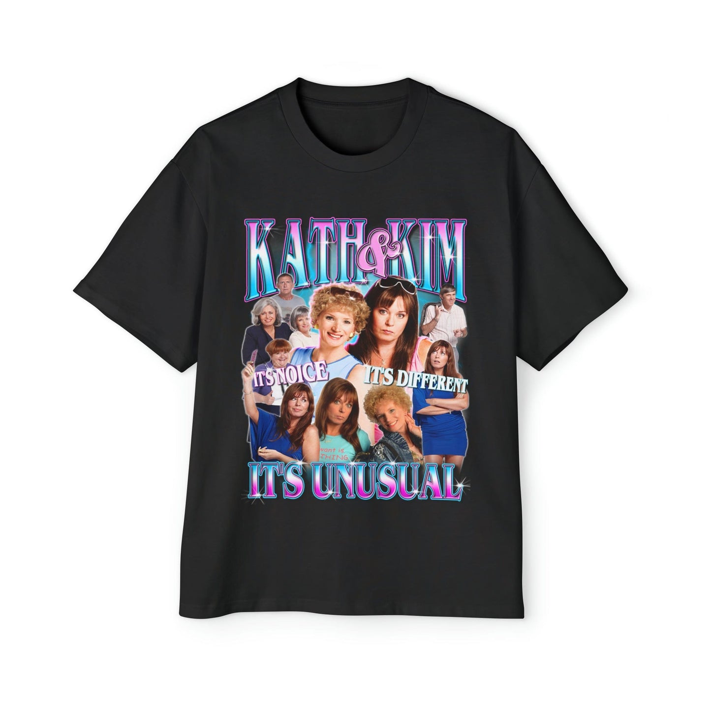 Kath And Kim Unusual Oversized Tee Graphic Tees Australia Black / S Graphic T-Shirt Australia -  Cool Graphic T-Shirts Online - 