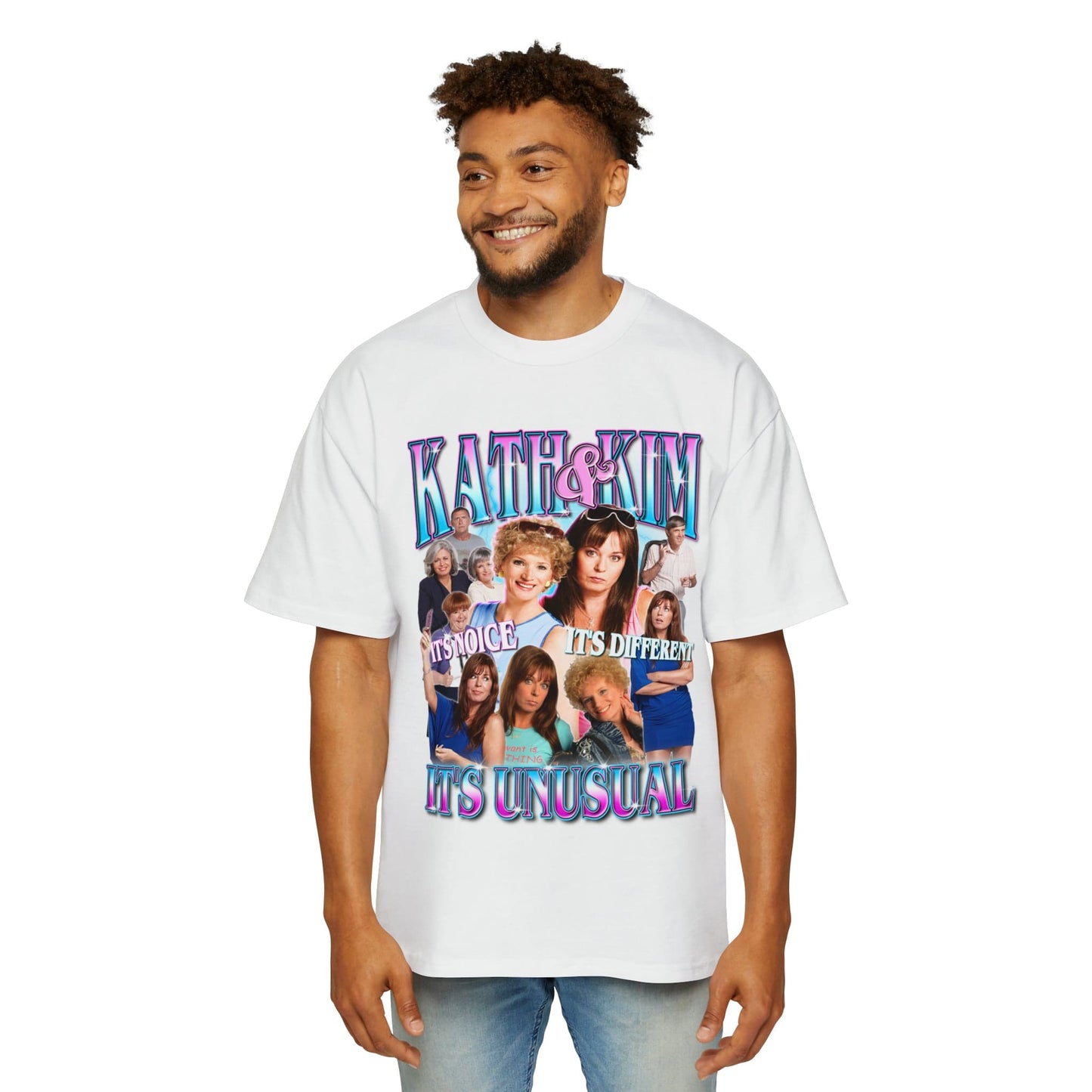 Kath And Kim Unusual Oversized Tee Graphic Tees Australia Graphic T-Shirt Australia -  Cool Graphic T-Shirts Online - 