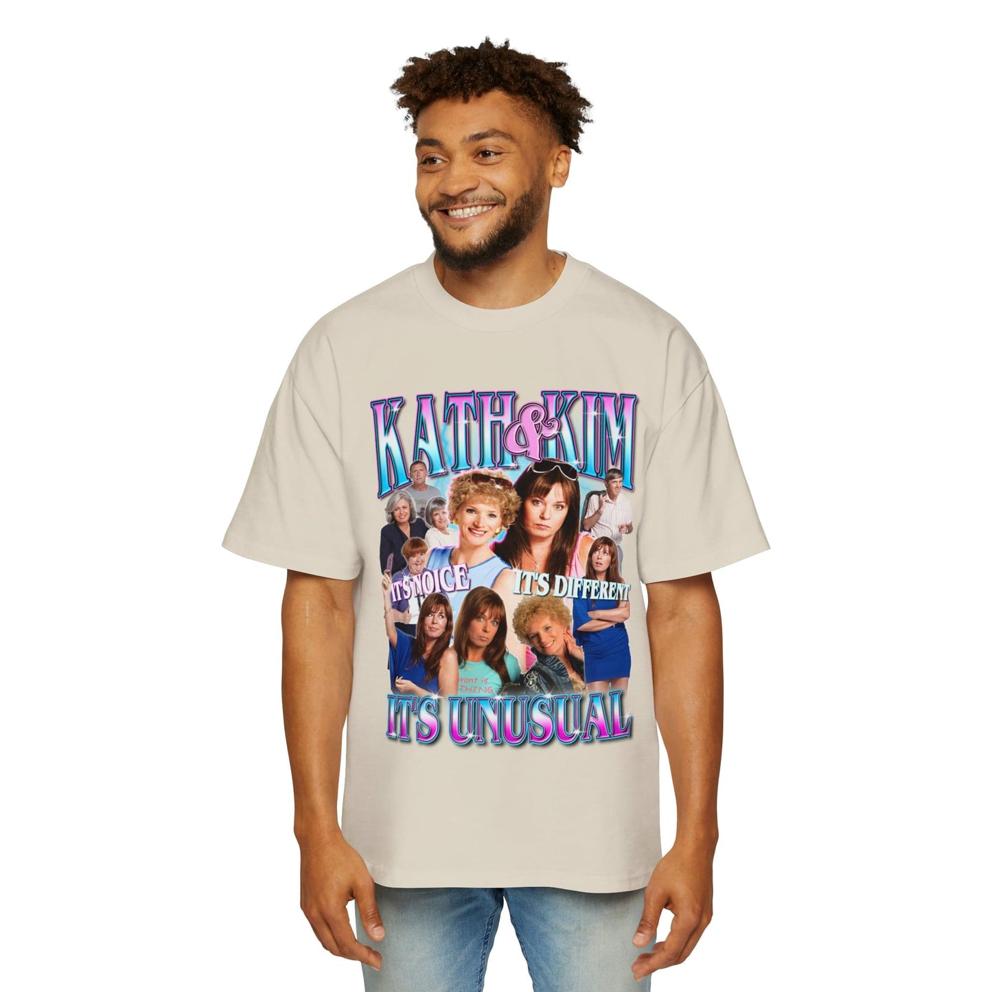 Kath And Kim Unusual Oversized Tee Graphic Tees Australia Graphic T-Shirt Australia -  Cool Graphic T-Shirts Online - 