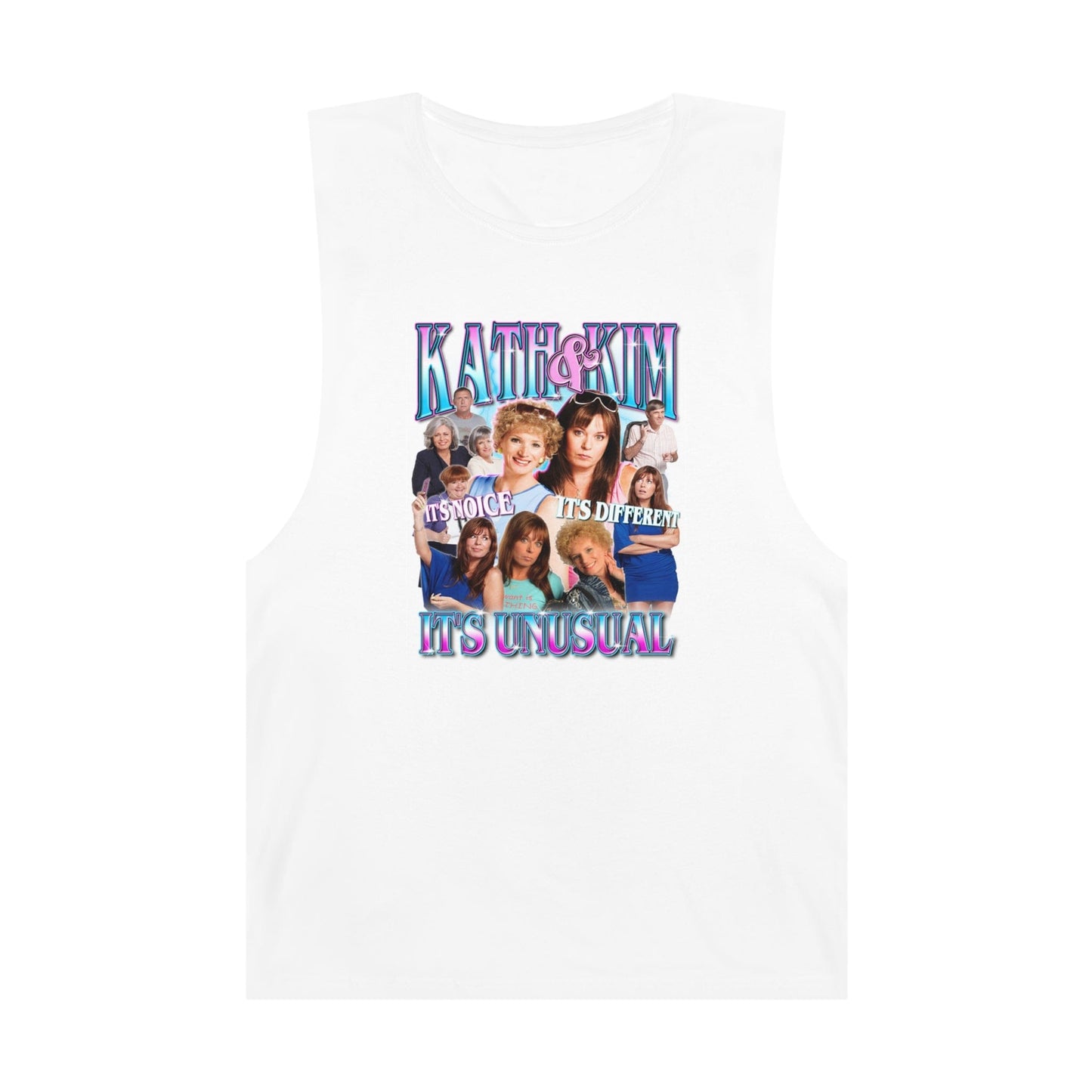 Kath And Kim Unusual Tank Top Graphic Tees Australia White / XS Graphic T-Shirt Australia -  Cool Graphic T-Shirts Online - 