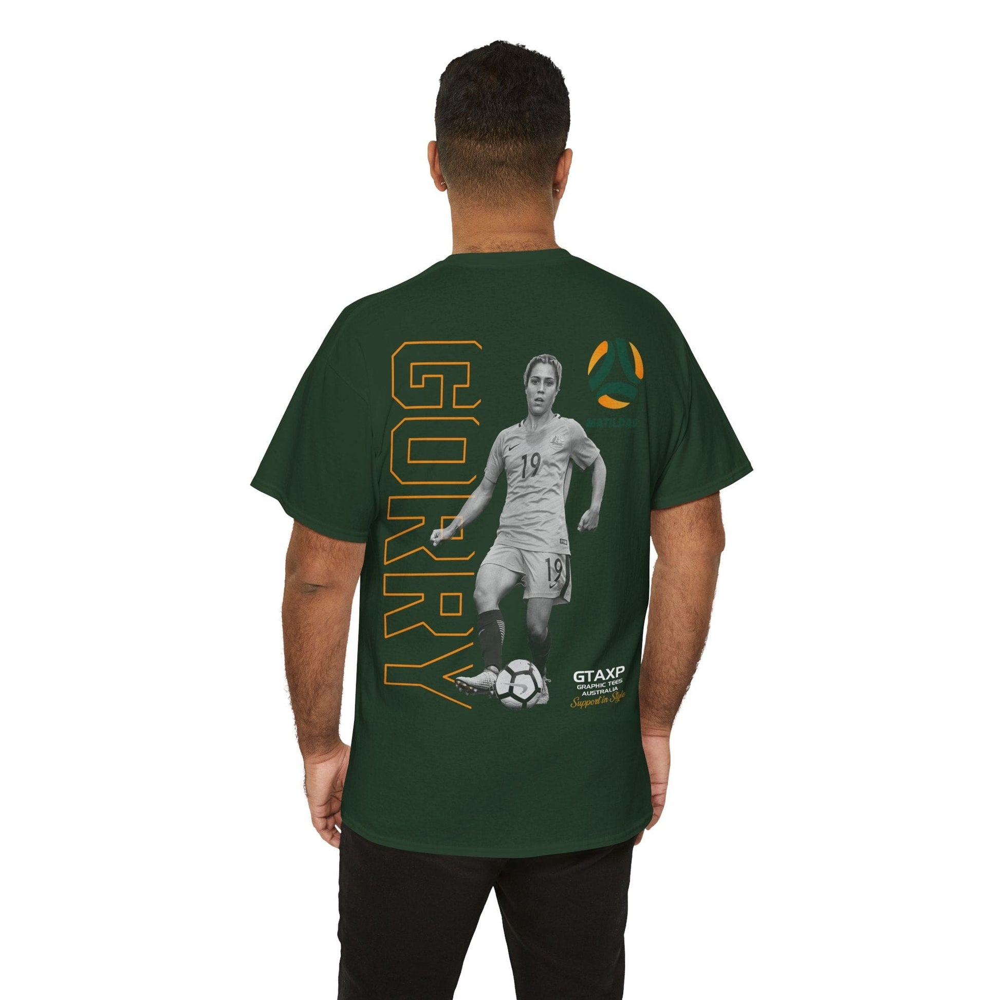 Katrina Gorry Matildas Duo Graphic Tee Graphic Tees Australia Forest Green / S Graphic T-Shirt Australia -  Cool Graphic T-Shirts Online -  Katrina Gorry Matildas Duo T-Shirt | Matildas Australia Merchandise