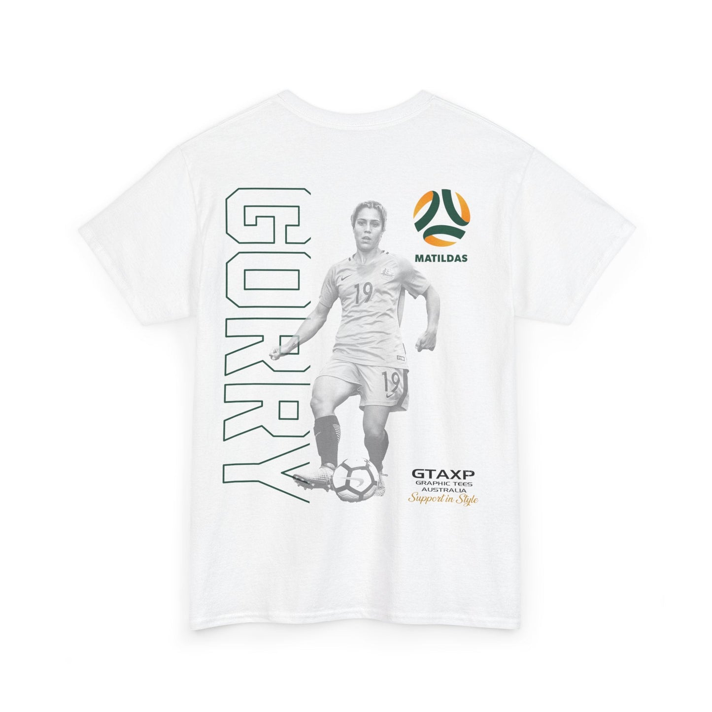 Katrina Gorry Matildas Duo Graphic Tee Graphic Tees Australia Graphic T-Shirt Australia -  Cool Graphic T-Shirts Online -  Katrina Gorry Matildas Duo T-Shirt | Matildas Australia Merchandise