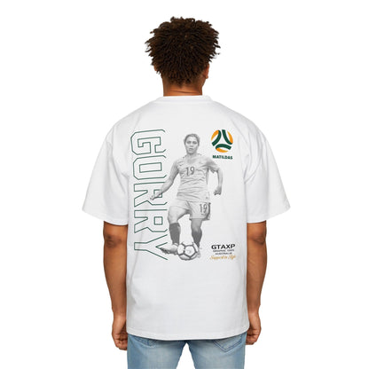 Katrina Gorry Matildas Duo Oversized Tee Graphic Tees Australia White / S Graphic T-Shirt Australia -  Cool Graphic T-Shirts Online -  Katrina Gorry Matildas Duo Oversized Tee | Matildas Graphic T-Shirt