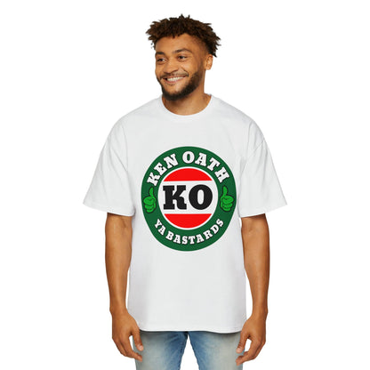 Ken Oath Ya Bastards Oversized Tee Graphic Tees Australia White / S Graphic T-Shirt Australia -  Cool Graphic T-Shirts Online -  Ken Oath Ya Bastards Oversized Tee | Rude And Inappropriate T-Shirts