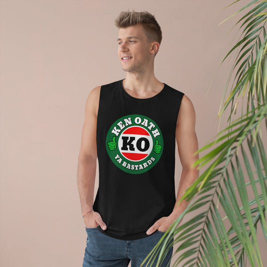 Ken Oath Ya Bastards Tank Top Graphic Tees Australia Black / XS Graphic T-Shirt Australia -  Cool Graphic T-Shirts Online -  Ken Oath Ya Bastards Tank Top | Funny Aussie Tank Tops 