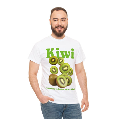 Kiwi Fruit Graphic Tee Graphic Tees Australia White / S Graphic T-Shirt Australia -  Cool Graphic T-Shirts Online -  Kiwi Fruit T-Shirt | Cool Graphic T-Shirts Online Australia