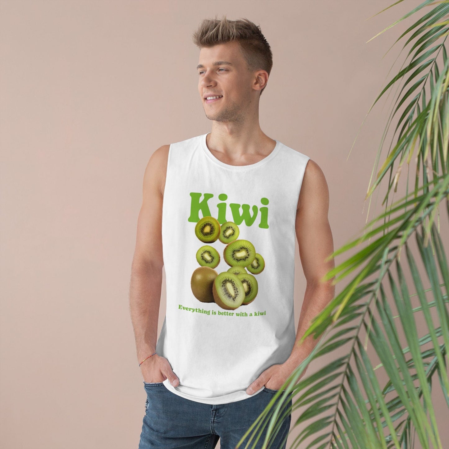 Kiwi Fruit Tank Top Graphic Tees Australia White / XS Graphic T-Shirt Australia -  Cool Graphic T-Shirts Online -  Kiwi Fruit Tank Top | Cool Tank Tops & Singlets Online Australia