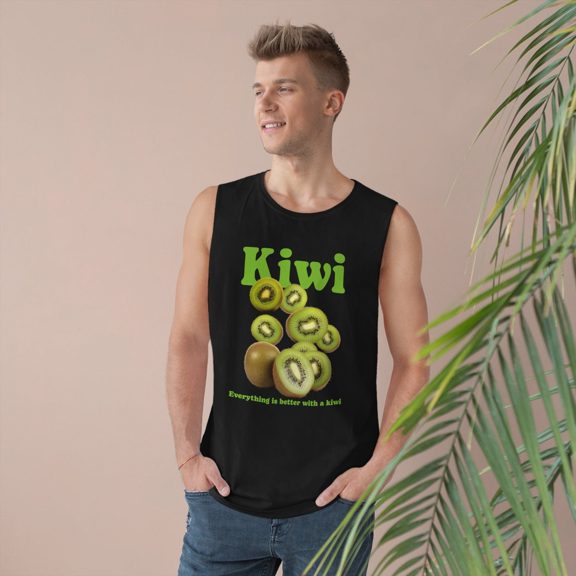 Kiwi Fruit Tank Top Graphic Tees Australia Black / XS Graphic T-Shirt Australia -  Cool Graphic T-Shirts Online -  Kiwi Fruit Tank Top | Cool Tank Tops & Singlets Online Australia