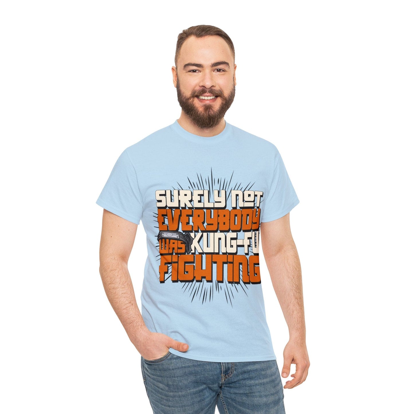 Kung Fu Fighting Graphic Tee Graphic Tees Australia Light Blue / S Graphic T-Shirt Australia -  Cool Graphic T-Shirts Online -  Kung Fu Fighting T-Shirt | Funny T-Shirts Australia