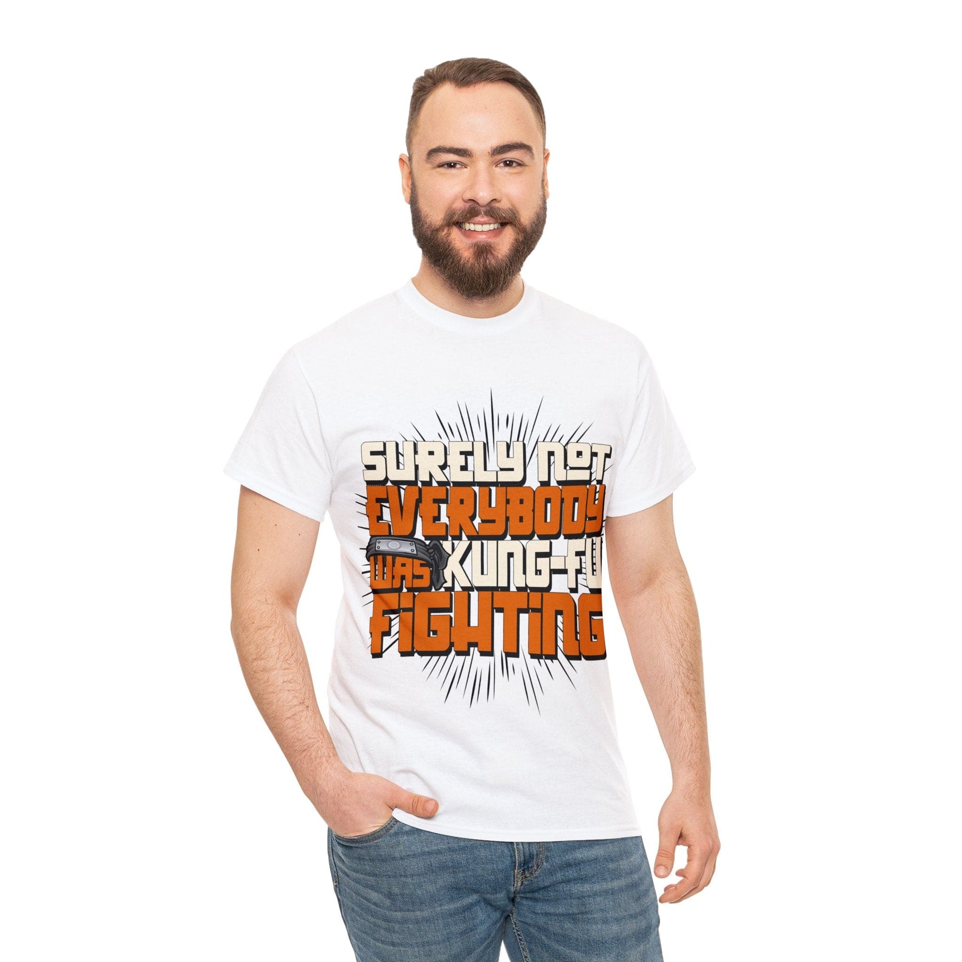 Kung Fu Fighting Graphic Tee Graphic Tees Australia White / S Graphic T-Shirt Australia -  Cool Graphic T-Shirts Online -  Kung Fu Fighting T-Shirt | Funny T-Shirts Australia