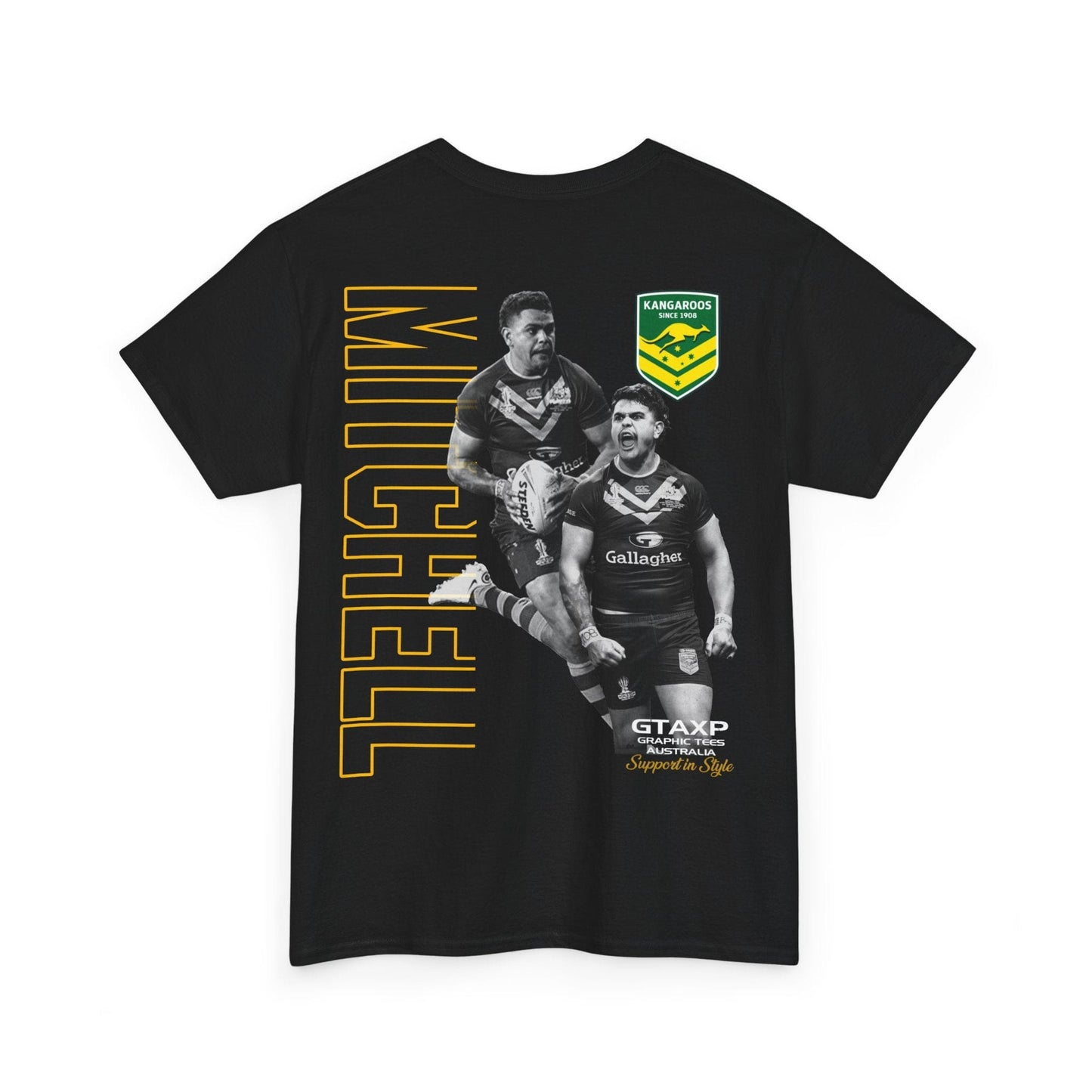 Latrell Mitchell Kangaroos TShirt Printify Graphic T-Shirt Australia -  Cool Graphic T-Shirts Online - 