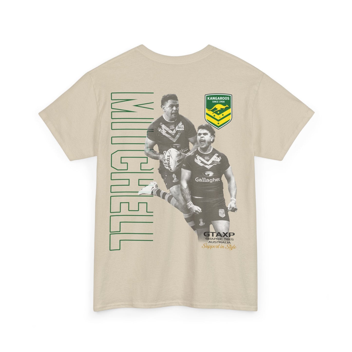 Latrell Mitchell Kangaroos TShirt Printify Graphic T-Shirt Australia -  Cool Graphic T-Shirts Online - 