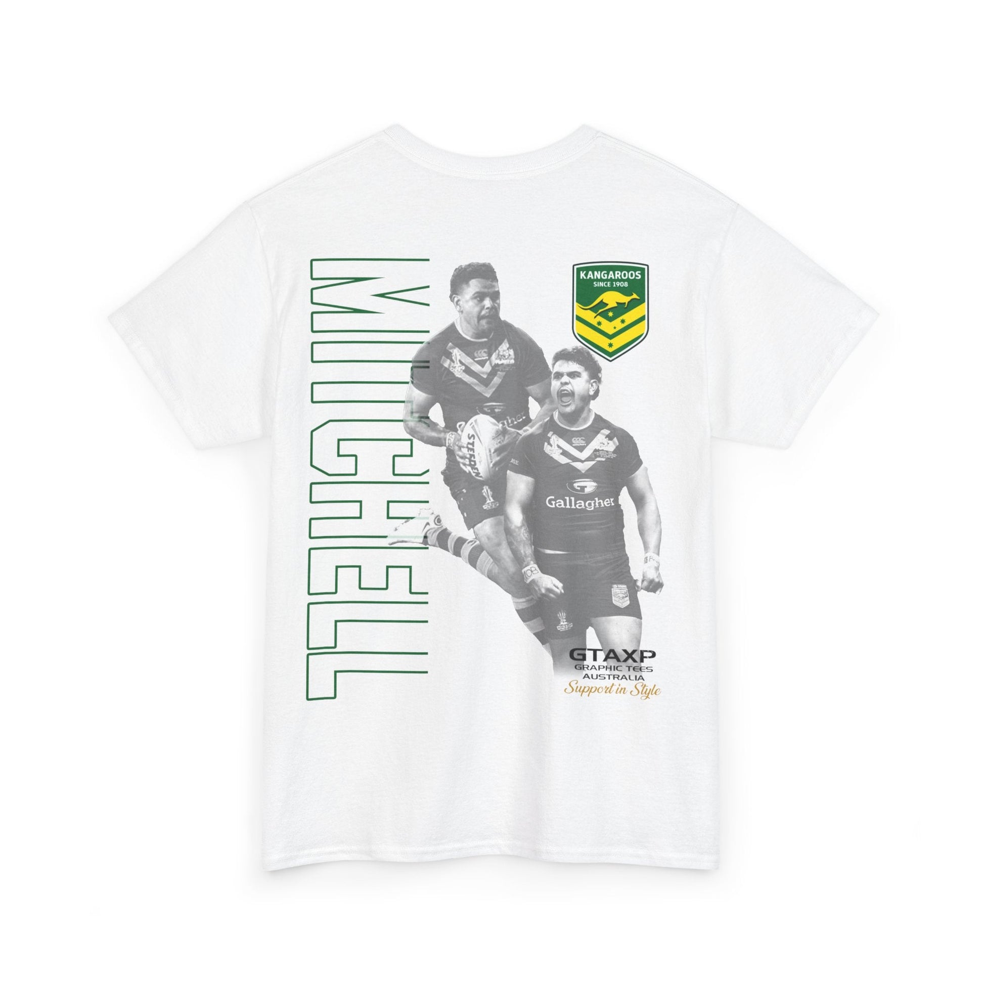 Latrell Mitchell Kangaroos TShirt Printify Graphic T-Shirt Australia -  Cool Graphic T-Shirts Online - 