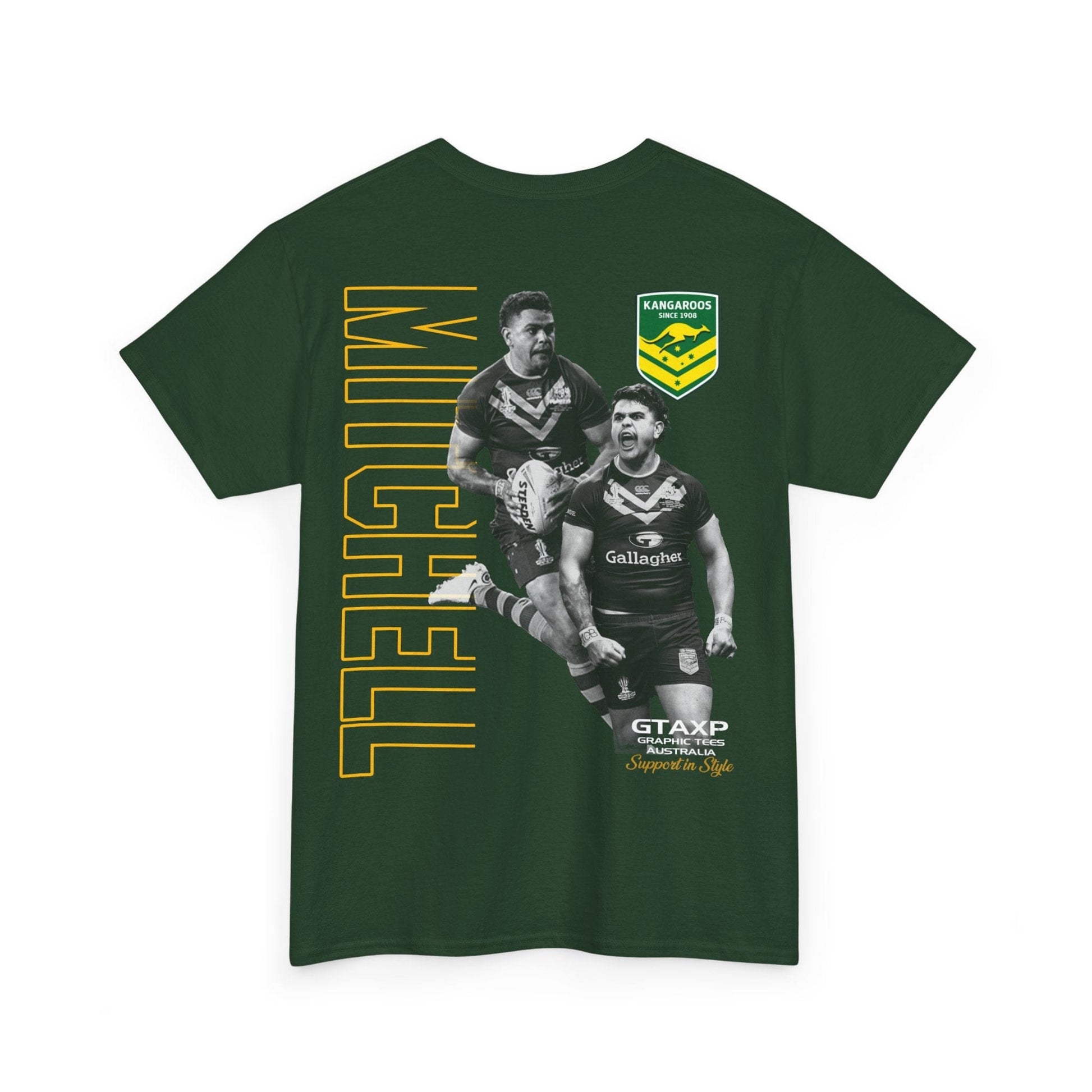 Latrell Mitchell Kangaroos TShirt Printify Graphic T-Shirt Australia -  Cool Graphic T-Shirts Online - 