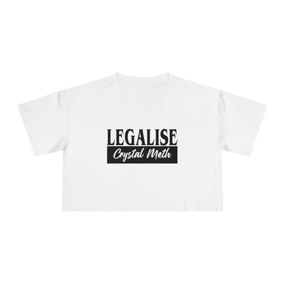 Legalise Crystal Meth Crop Tee Graphic Tees Australia Graphic T-Shirt Australia -  Cool Graphic T-Shirts Online -  Legalise Crystal Meth Crop Tee | Offensive Womens T-Shirts