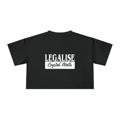 Legalise Crystal Meth Crop Tee Graphic Tees Australia Graphic T-Shirt Australia -  Cool Graphic T-Shirts Online -  Legalise Crystal Meth Crop Tee | Offensive Womens T-Shirts