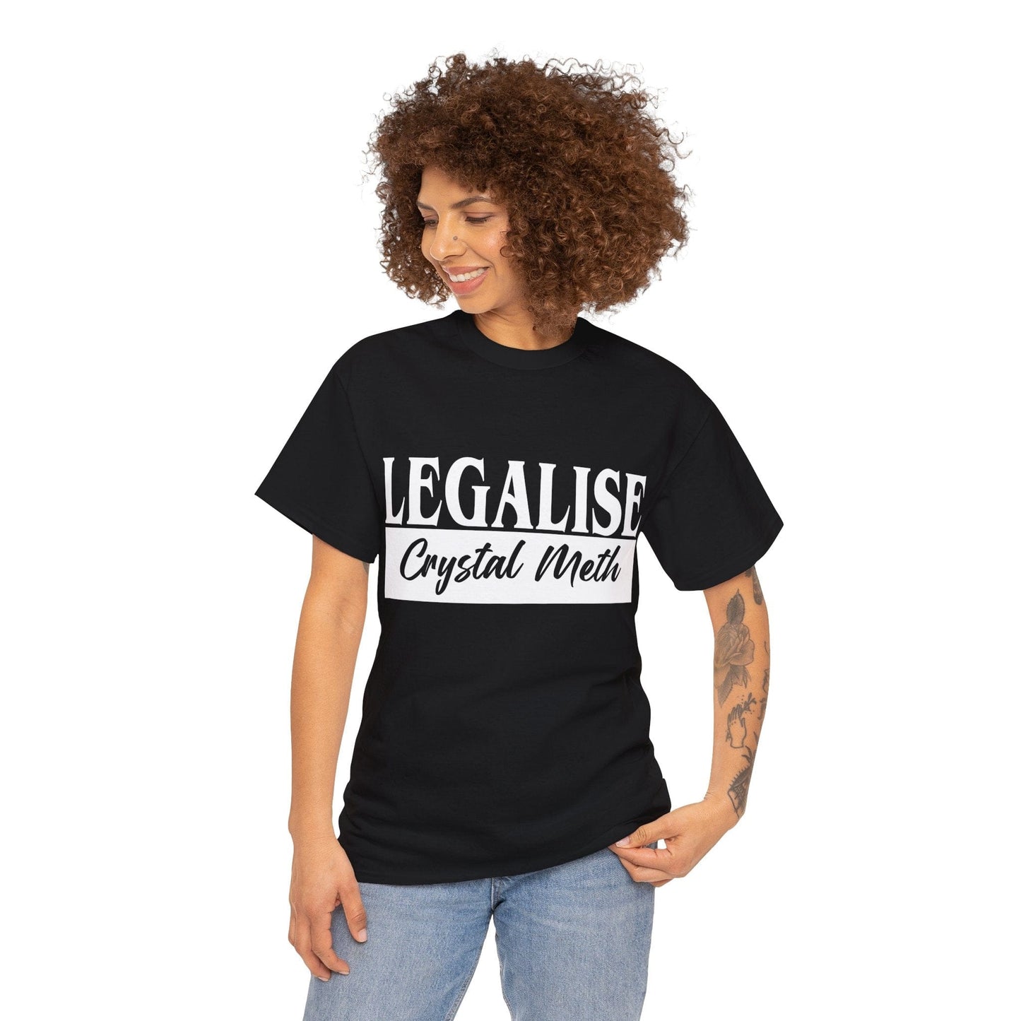 Legalise Crystal Meth Graphic Tee Graphic Tees Australia Graphic T-Shirt Australia -  Cool Graphic T-Shirts Online -  Legalise Crystal Meth T-Shirt | Really Offensive T-Shirts Australia