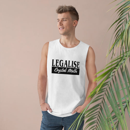 Legalise Crystal Meth Tank Top Graphic Tees Australia White / XS Graphic T-Shirt Australia -  Cool Graphic T-Shirts Online -  Legalise Crystal Meth Tank Top | Funny Offensive Tank Tops