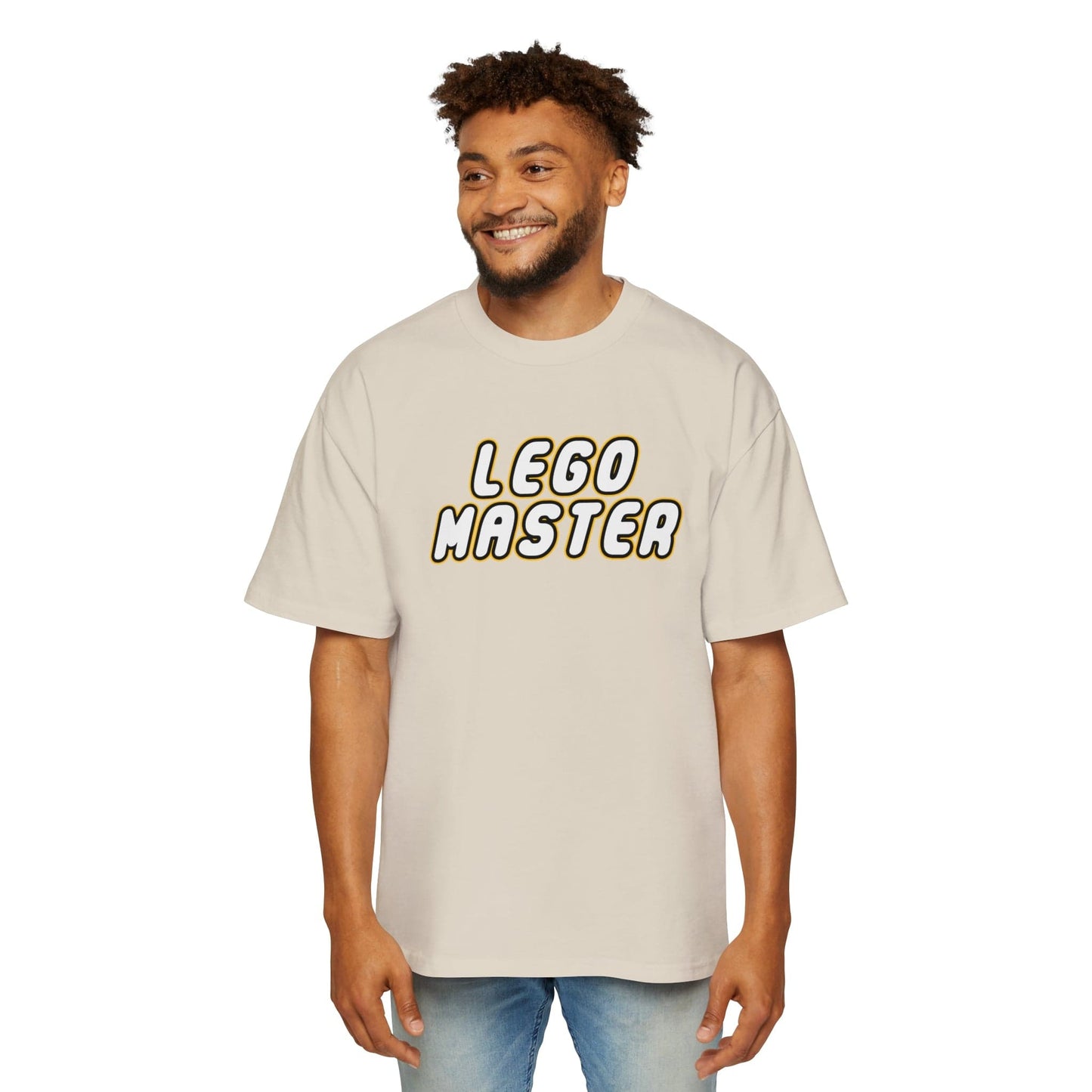 Lego Master Oversized Tee Graphic Tees Australia Ecru / S Graphic T-Shirt Australia -  Cool Graphic T-Shirts Online -  Lego Master Oversized Tee | Oversized Graphic Tees Australia