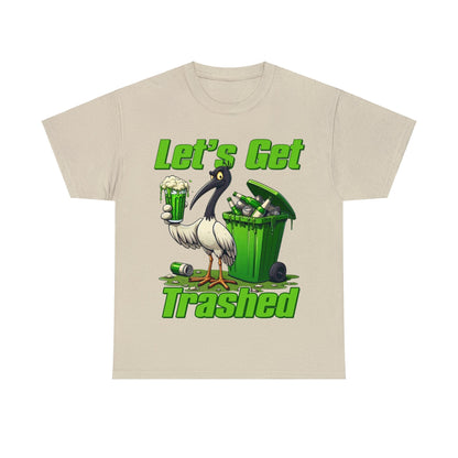 Lets Get Trashed Bin Chicken Graphic Tee Graphic Tees Australia Sand / S Graphic T-Shirt Australia -  Cool Graphic T-Shirts Online -  Lets Get Trashed Bin Chicken T-Shirt | Funny Beer T-Shirt Australia