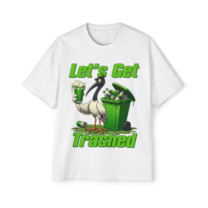 Lets Get Trashed Bin Chicken Oversized Tee Graphic Tees Australia Graphic T-Shirt Australia -  Cool Graphic T-Shirts Online - 