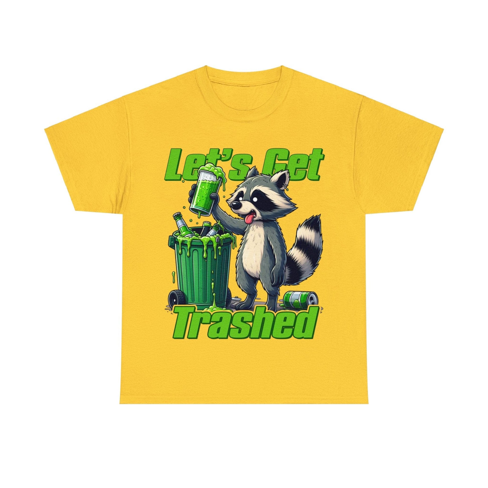 Lets Get Trashed Raccoon Graphic Tee Graphic Tees Australia Daisy / S Graphic T-Shirt Australia -  Cool Graphic T-Shirts Online -  Lets Get Trashed Raccoon T-Shirt | Funny T-Shirts Australia