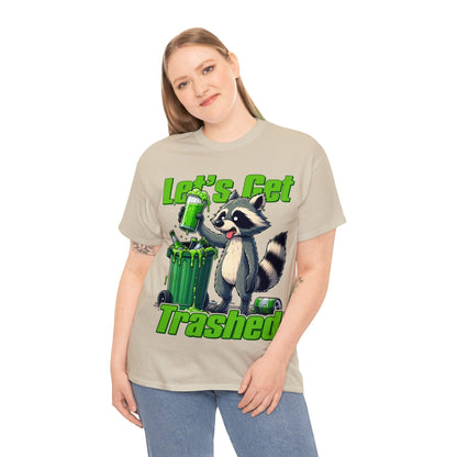 Lets Get Trashed Raccoon Graphic Tee Graphic Tees Australia Graphic T-Shirt Australia -  Cool Graphic T-Shirts Online -  Lets Get Trashed Raccoon T-Shirt | Funny T-Shirts Australia