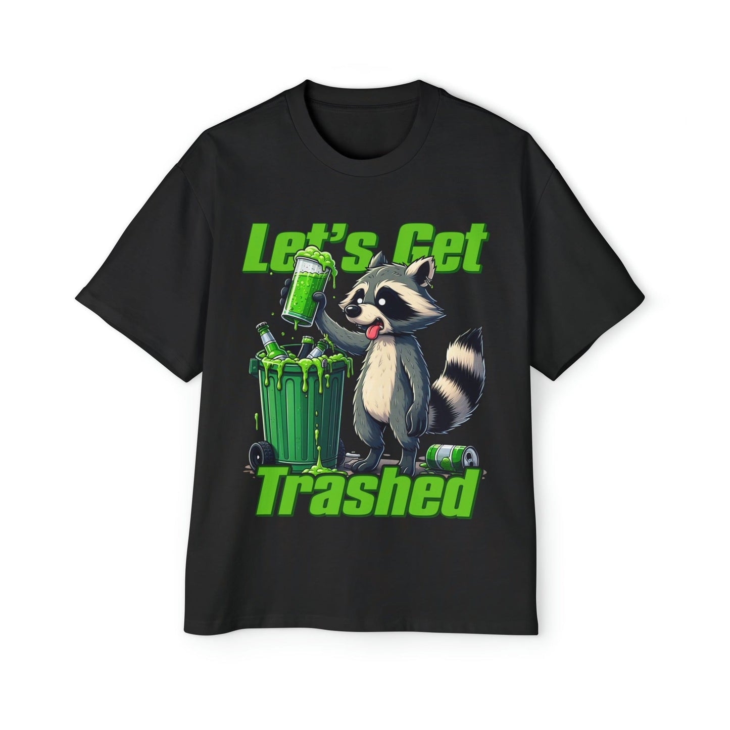 Lets Get Trashed Raccoon Oversized Tee Graphic Tees Australia Graphic T-Shirt Australia -  Cool Graphic T-Shirts Online -  Lets Get Trashed Raccoon Oversized Tee | Funny T-Shirts