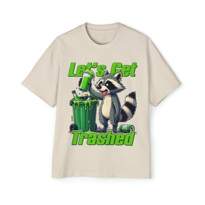 Lets Get Trashed Raccoon Oversized Tee Graphic Tees Australia Graphic T-Shirt Australia -  Cool Graphic T-Shirts Online -  Lets Get Trashed Raccoon Oversized Tee | Funny T-Shirts