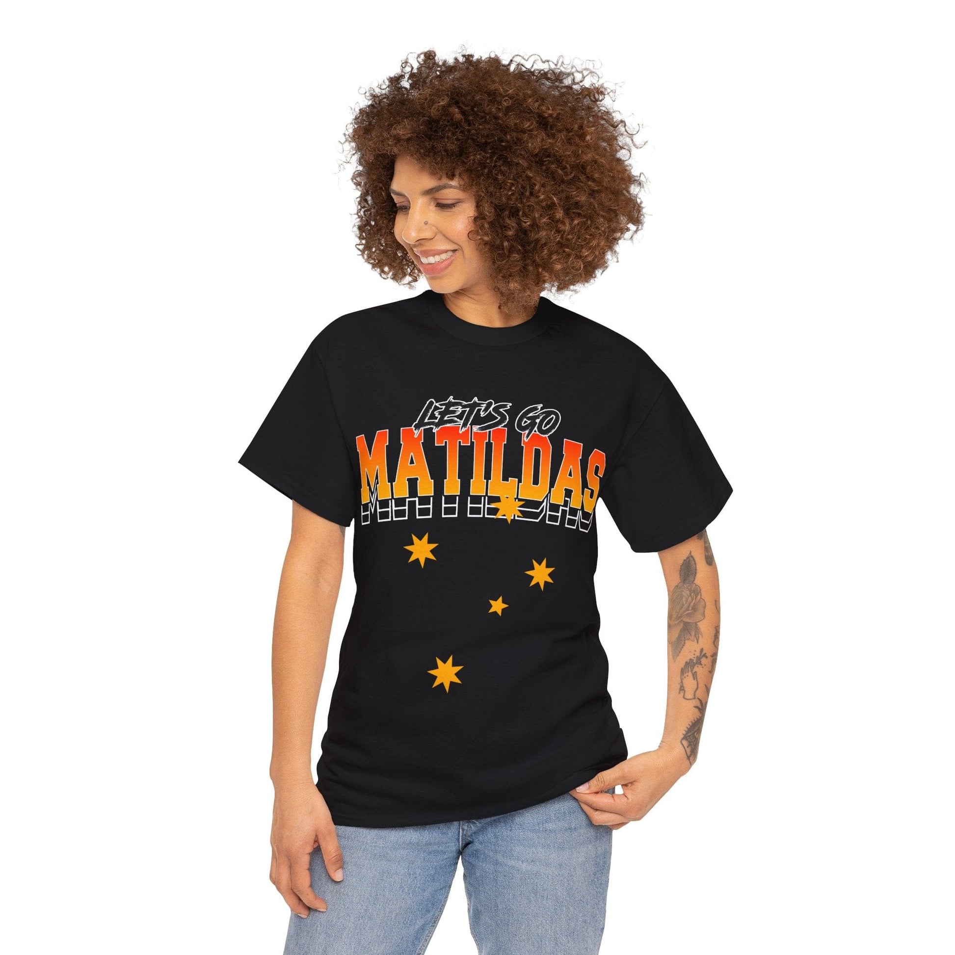 Lets Go Matildas Graphic Tees Graphic Tees Australia Graphic T-Shirt Australia -  Cool Graphic T-Shirts Online -  Lets Go Matildas T-Shirt | Matildas Graphic Tees Australia