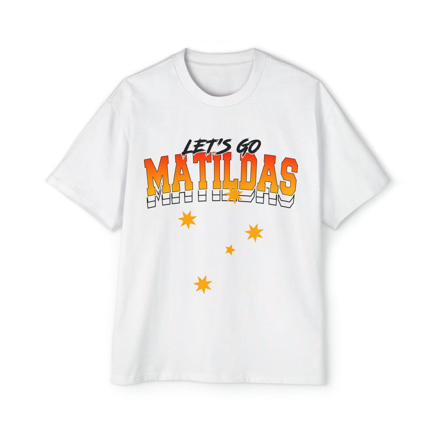 Lets Go Matildas Oversized Tee Graphic Tees Australia Graphic T-Shirt Australia -  Cool Graphic T-Shirts Online -  Lets Go Matildas Oversized Tee | Matildas Graphic Tees Australia