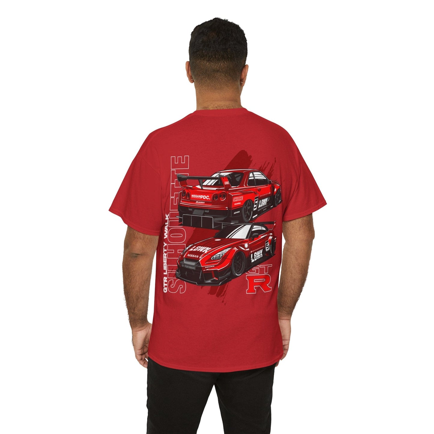 Liberty Walk GTR Silhouette Graphic Tee Graphic Tees Australia Red / S Graphic T-Shirt Australia -  Cool Graphic T-Shirts Online -  Liberty Walk GTR Silhouette T-Shirt | Performance Racewear Australia