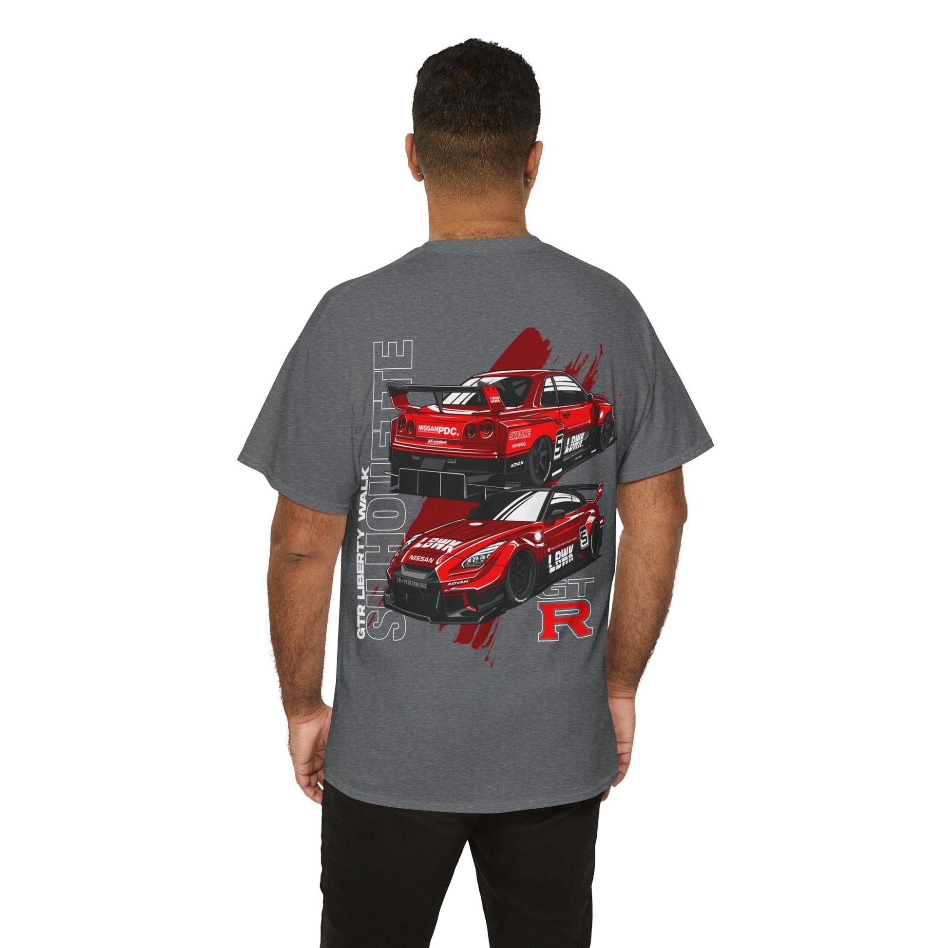 Liberty Walk GTR Silhouette Graphic Tee Graphic Tees Australia Graphite Heather / S Graphic T-Shirt Australia -  Cool Graphic T-Shirts Online -  Liberty Walk GTR Silhouette T-Shirt | Performance Racewear Australia