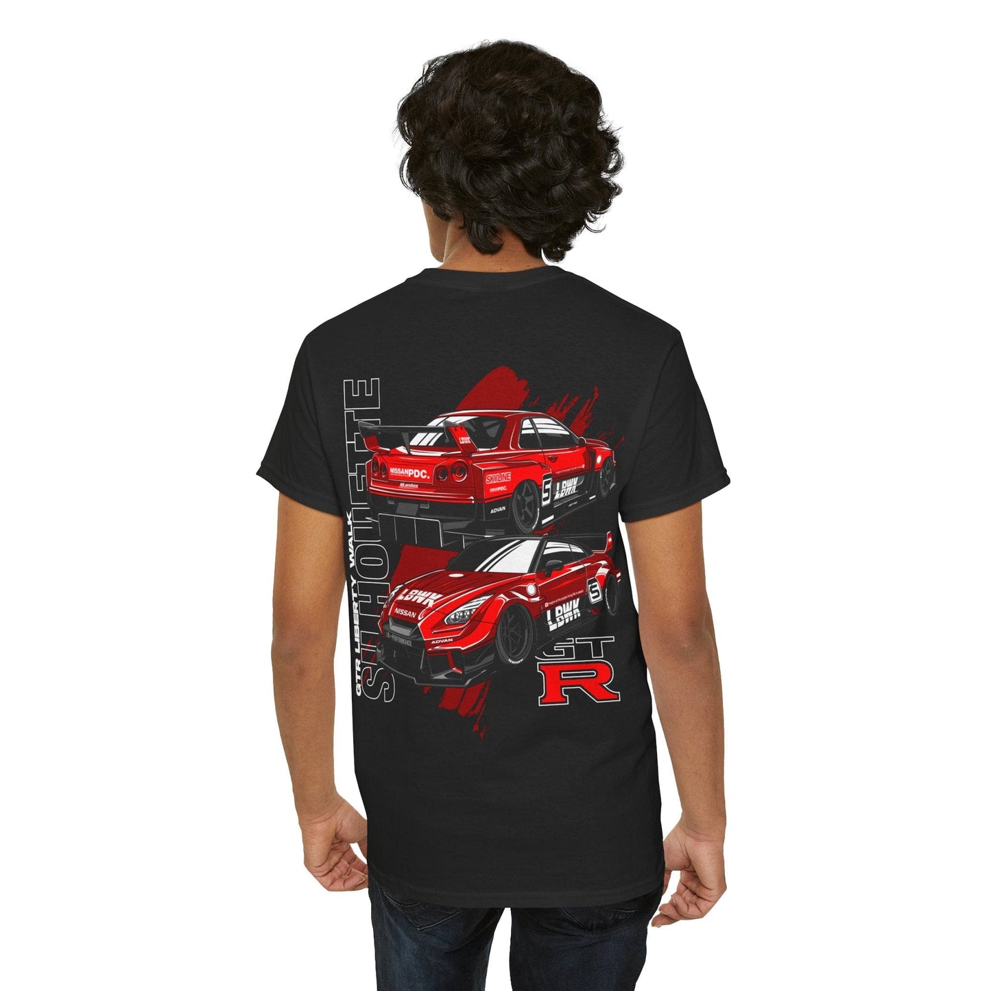 Liberty Walk GTR Silhouette Graphic Tee Graphic Tees Australia Graphic T-Shirt Australia -  Cool Graphic T-Shirts Online -  Liberty Walk GTR Silhouette T-Shirt | Performance Racewear Australia