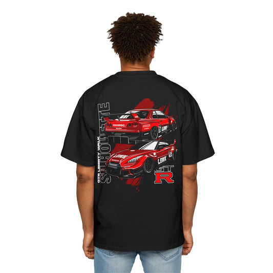 Liberty Walk GTR Silhouette Oversized Tee Graphic Tees Australia Black / S Graphic T-Shirt Australia -  Cool Graphic T-Shirts Online -  Liberty Walk GTR Oversized Tee | Performance Racewear Australia