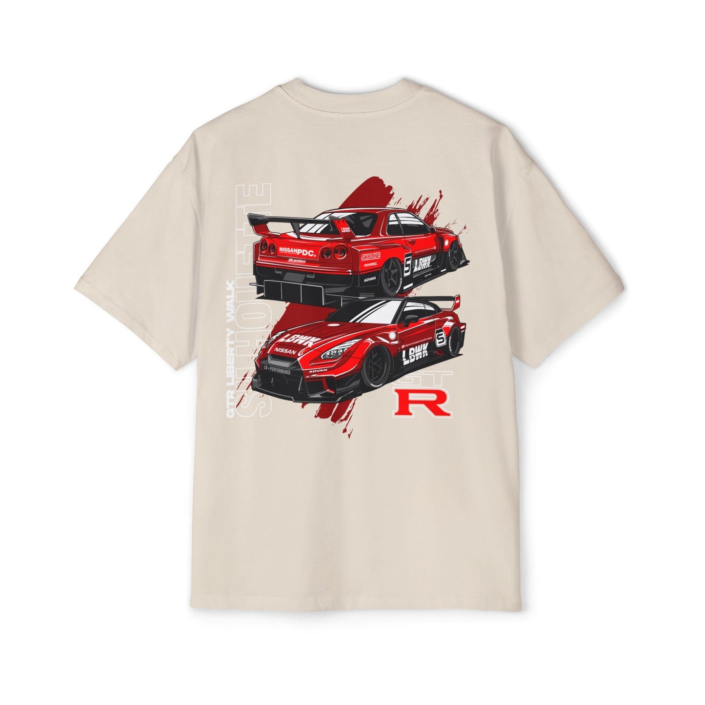 Liberty Walk GTR Silhouette Oversized Tee Graphic Tees Australia Graphic T-Shirt Australia -  Cool Graphic T-Shirts Online -  Liberty Walk GTR Oversized Tee | Performance Racewear Australia