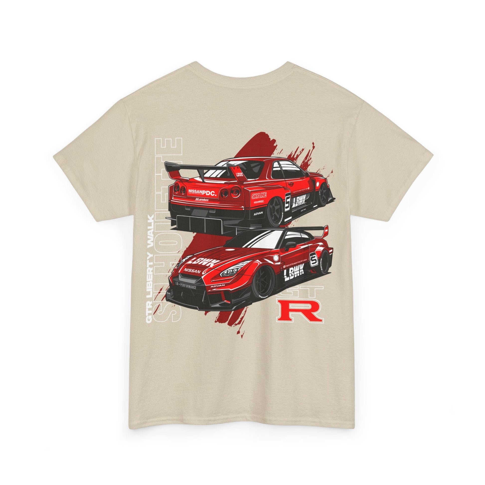 Liberty Walk GTR Silhouette T-Shirt Printify Graphic T-Shirt Australia -  Cool Graphic T-Shirts Online - 