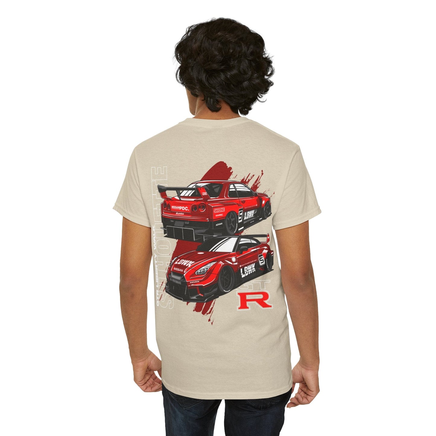 Liberty Walk GTR Silhouette T-Shirt Printify Graphic T-Shirt Australia -  Cool Graphic T-Shirts Online - 