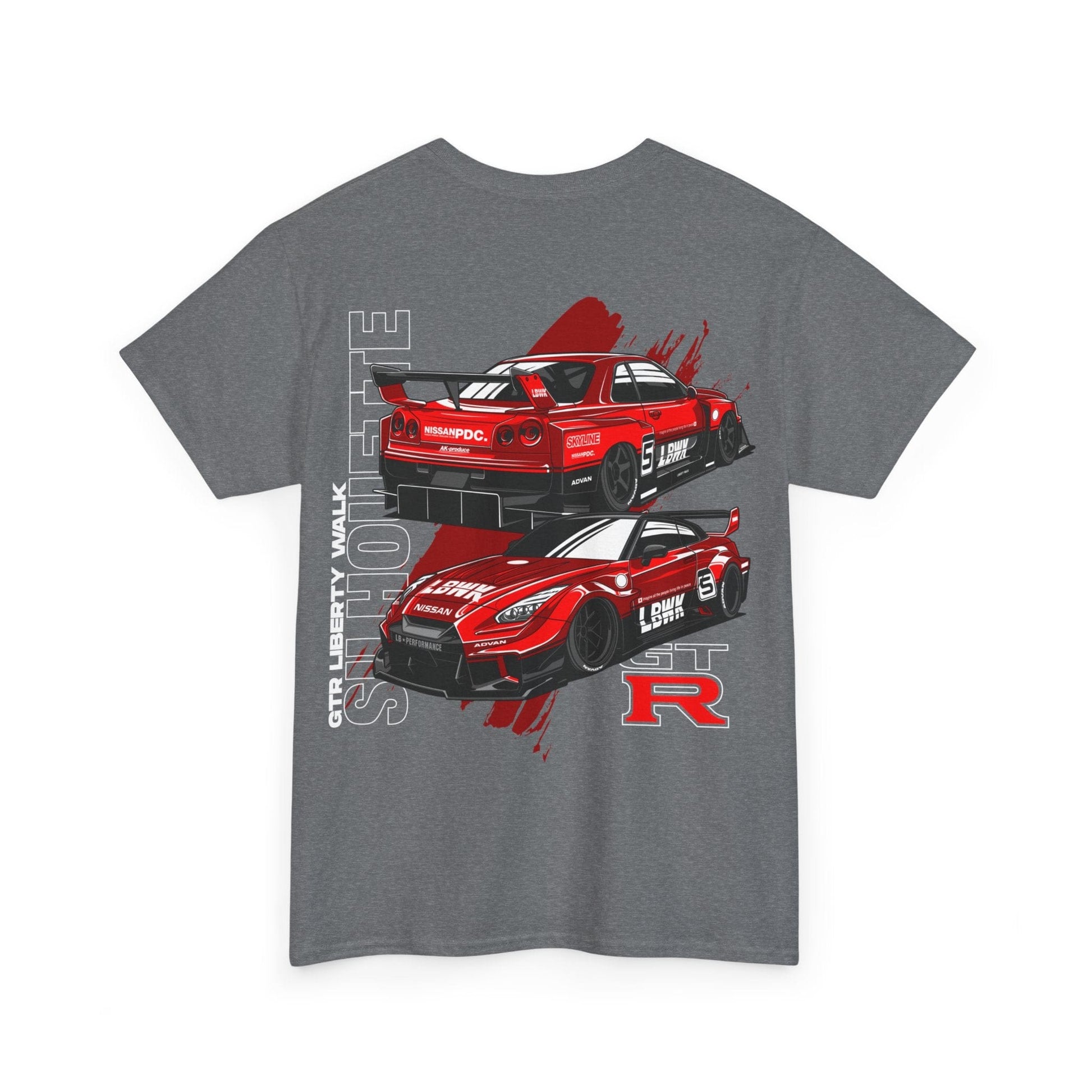 Liberty Walk GTR Silhouette T-Shirt Printify Graphic T-Shirt Australia -  Cool Graphic T-Shirts Online - 