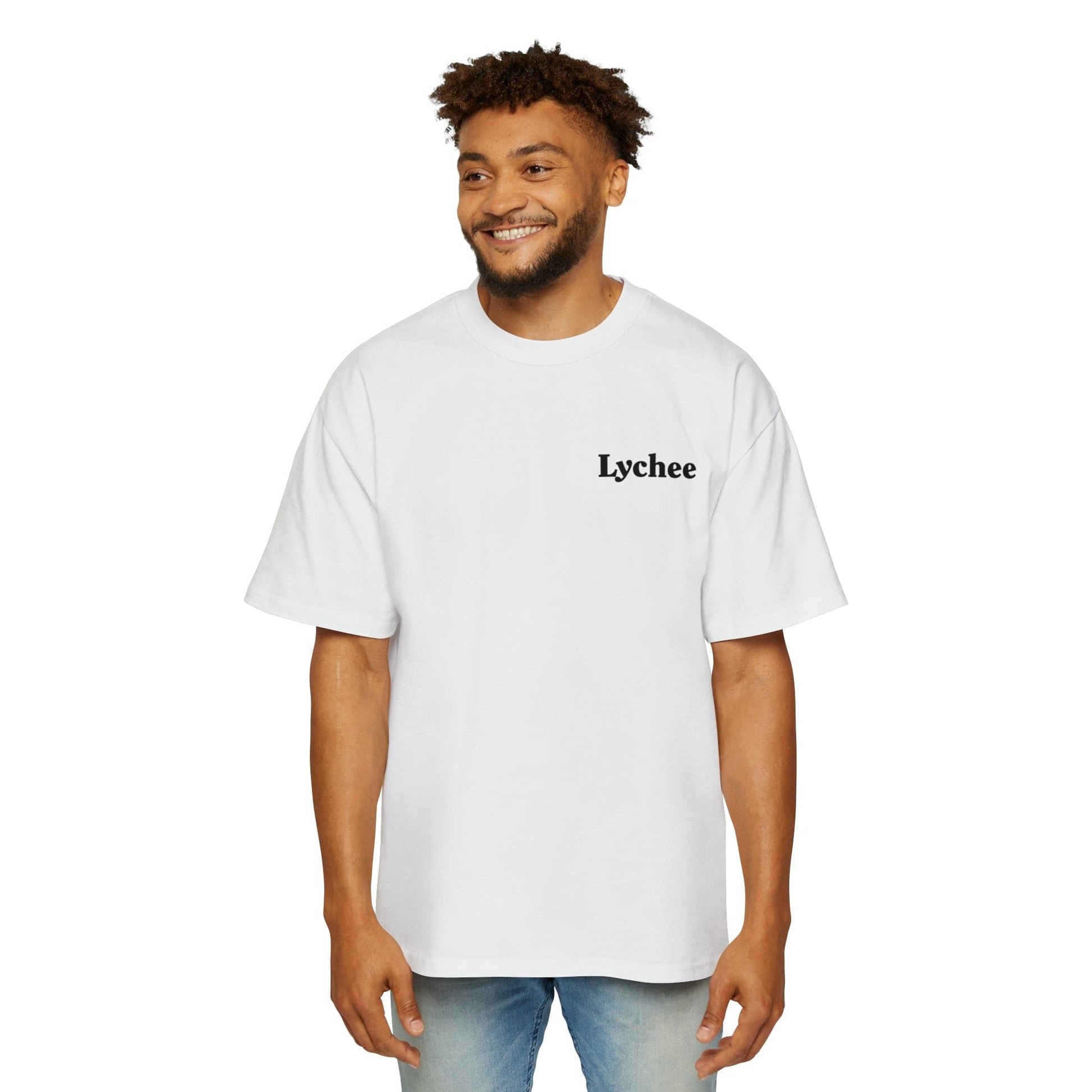 Lychee Oversized Tee Graphic Tees Australia White / S Graphic T-Shirt Australia -  Cool Graphic T-Shirts Online -  Lychee Oversized Tee | Funny Quirky T-Shirts Australia