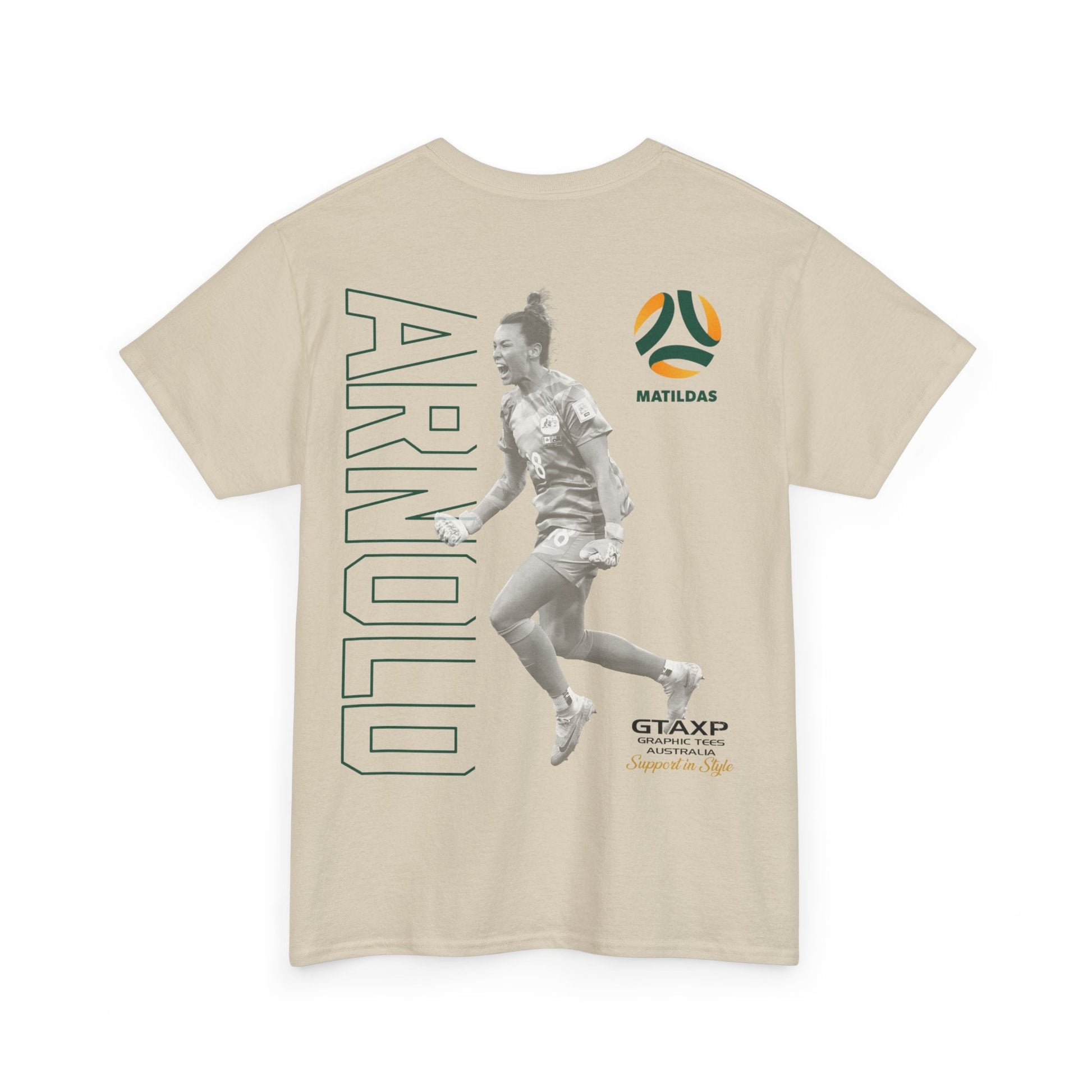 Mackenzie Arnold Matildas Duo Graphic Tee Graphic Tees Australia Graphic T-Shirt Australia -  Cool Graphic T-Shirts Online -  Mackenzie Arnold Matildas Duo T-Shirt | Matildas Merchandise