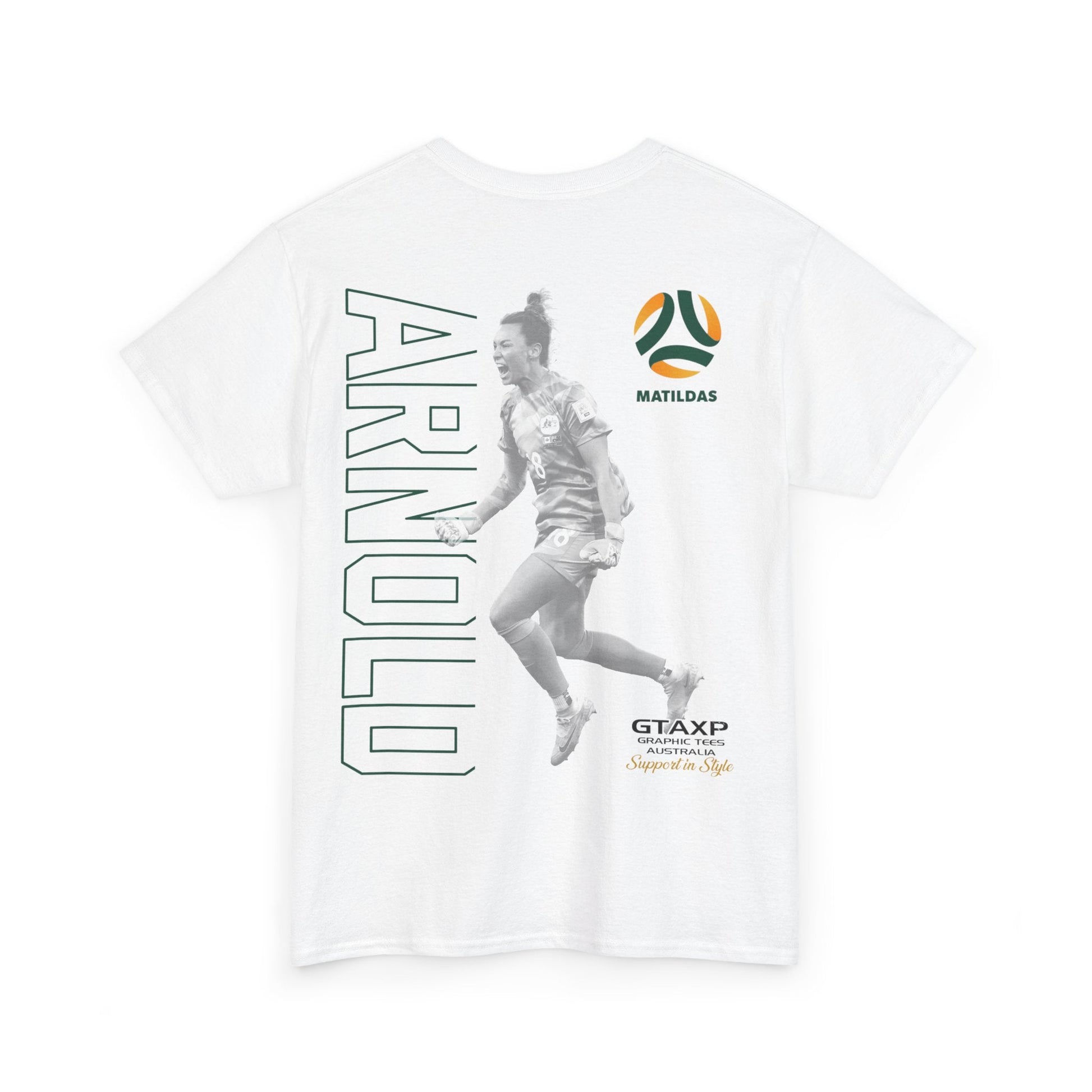 Mackenzie Arnold Matildas Duo Graphic Tee Graphic Tees Australia Graphic T-Shirt Australia -  Cool Graphic T-Shirts Online -  Mackenzie Arnold Matildas Duo T-Shirt | Matildas Merchandise